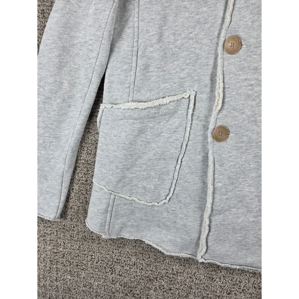 Frank & Eileen‎ Lab Belfast Gray Sweatshirt Blazer Jacket Double Breasted XS - Picture 4 of 8
